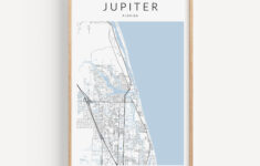 Jupiter Florida Map Print, Jupiter Map Print, Jupiter Florida pertaining to Map Of Jupiter Beach Florida