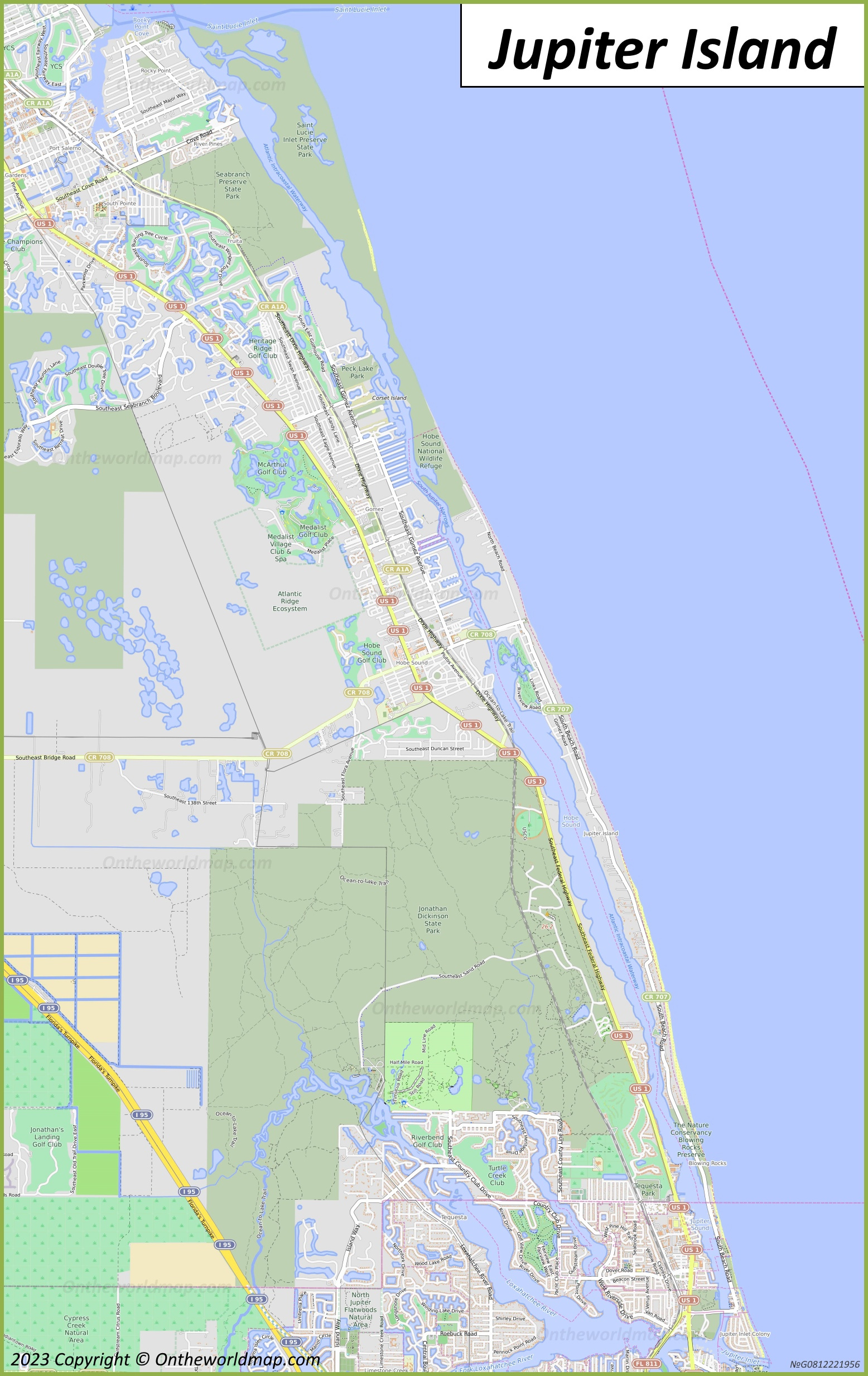 Jupiter Island Map | Florida, U.s. | Detailed Maps Of Jupiter Island pertaining to Map of Jupiter Island Florida