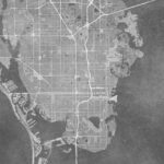 Karte Map Of St. Petersburg (Fl, Usa) In Grey Vintage Style In Map Of St Pete Florida