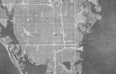 Karte Map Of St. Petersburg (Fl, Usa) In Grey Vintage Style in Map Of St Pete Florida