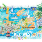 Key West Florida Illustrated Travel Map With Roads And Highlights Pertaining To Map Of Duval Street Key West Florida Key West Florida Illustrated Travel Map With Roads And Highlights Pertaining To Map Of Duval Street Key West Florida