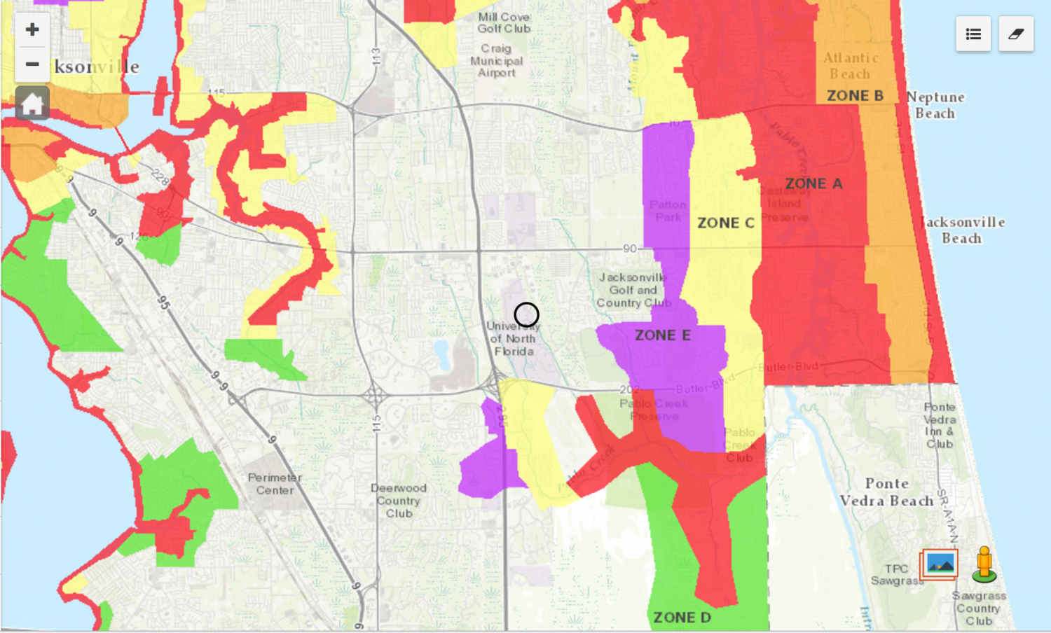 Know Your Zone: Jacksonville&amp;#039;S Evacuation Zones And Where Unf Fits with Map of Flooding in Jacksonville Florida