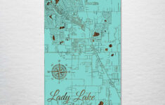 Lady Lake, Florida Street Map | Wood Engraved Maps | Wall Art pertaining to Map Of Lady Lake Florida