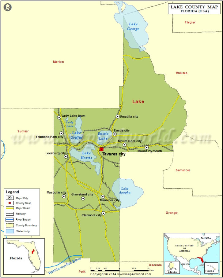 Map of Florida Lake City