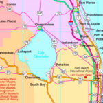 Lake Okeechobee Road Map   Ontheworldmap Within Map Of Lake Okeechobee Florida