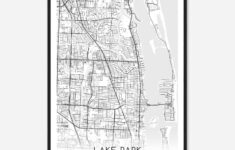 Lake Park Florida Map Poster, Modern Home Decor Wall Art Print - Custom  Maps &amp; Posters for Map of Lake Park Florida