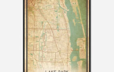 Lake Park Florida Map Poster, Modern Home Decor Wall Art Print pertaining to Map of Lake Park Florida