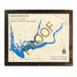 Lake Seminole (Ga/Fl) 3D Wood Map, Nautical Wood Chart Inside Map Of Lake Seminole Florida