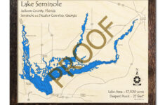 Lake Seminole (Ga/Fl) 3D Wood Map, Nautical Wood Chart inside Map of Lake Seminole Florida