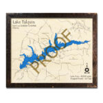 Lake Talquin, Fl Wood Map | 3D Topographic Wood Chart For Map Of Lake Talquin Florida