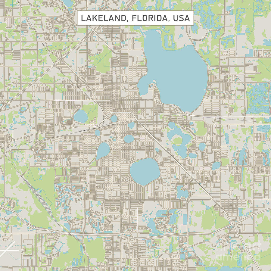 Lakeland Florida Us City Street Mapfrank Ramspott intended for City Map of Lakeland Florida