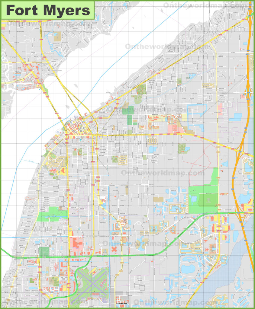 City Map Of Fort Myers Florida | Maps Of Florida