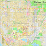 Large Detailed Map Of Gainesville   Ontheworldmap Within Street Map Of Gainesville Florida