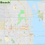 Large Detailed Map Of Vero Beach   Ontheworldmap Throughout Map Of Florida Showing Vero Beach