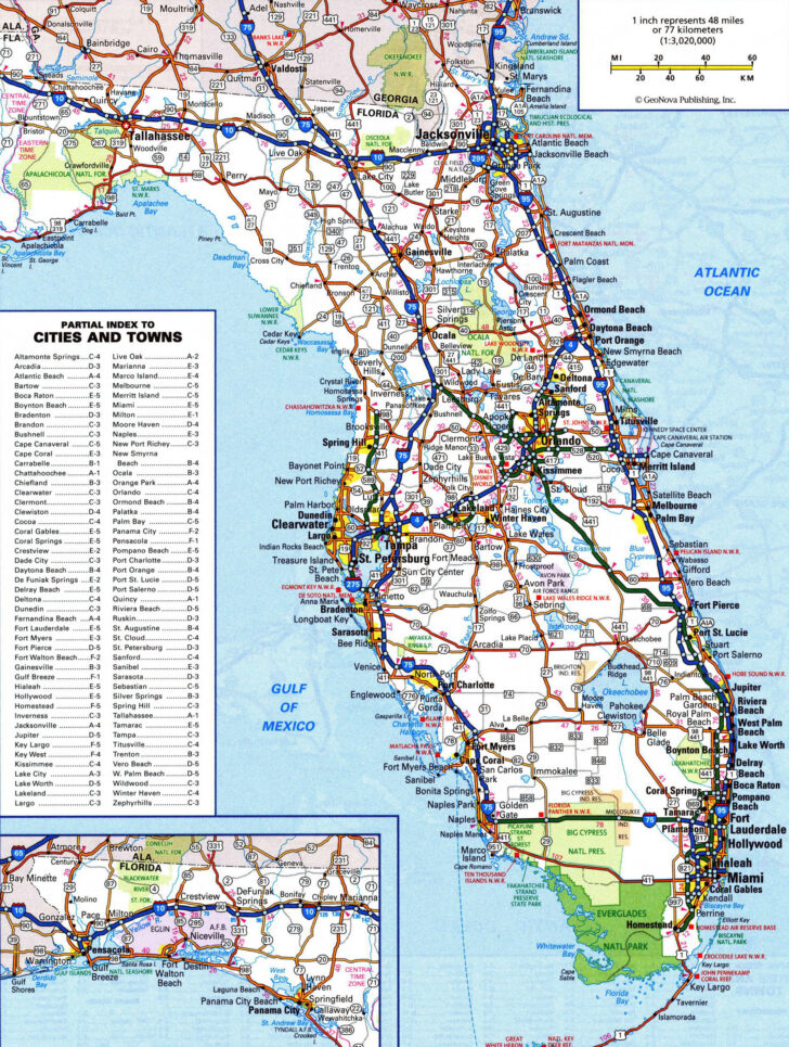 Map of Florida State