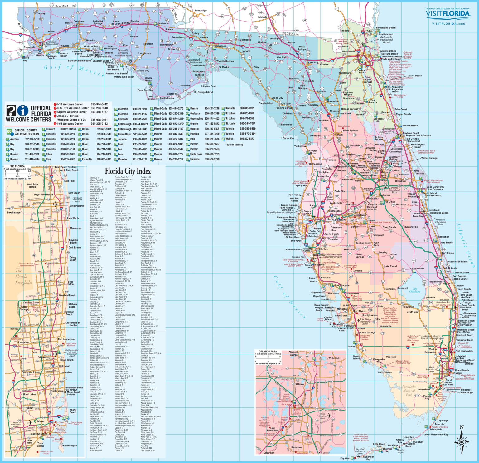 See A Map Of Florida Maps Of Florida Large Detailed Tourist Map Of Florida With Regard To See A Map Of Florida 1536x1483 