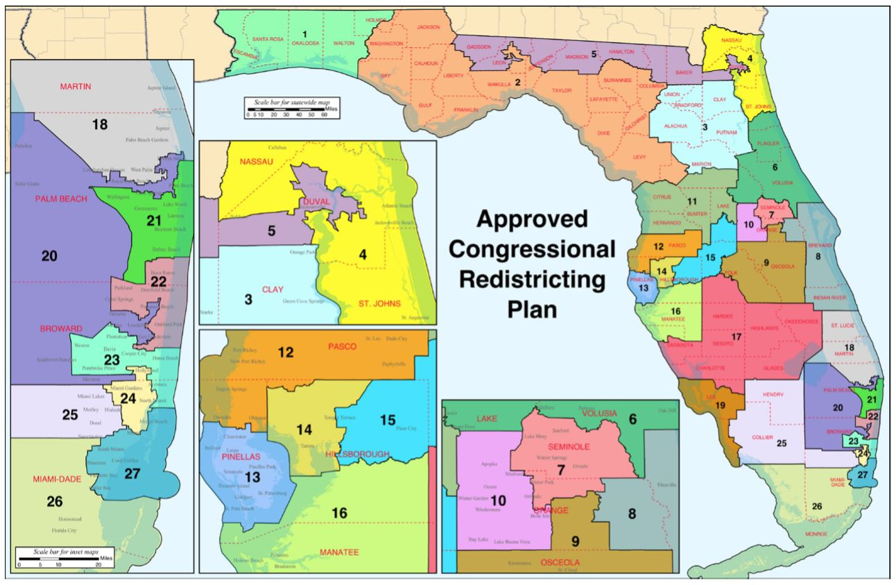 Lawsuit Asks Federal Court To Set Florida&amp;#039;S Congressional Map | Wusf with Map of Florida House Districts