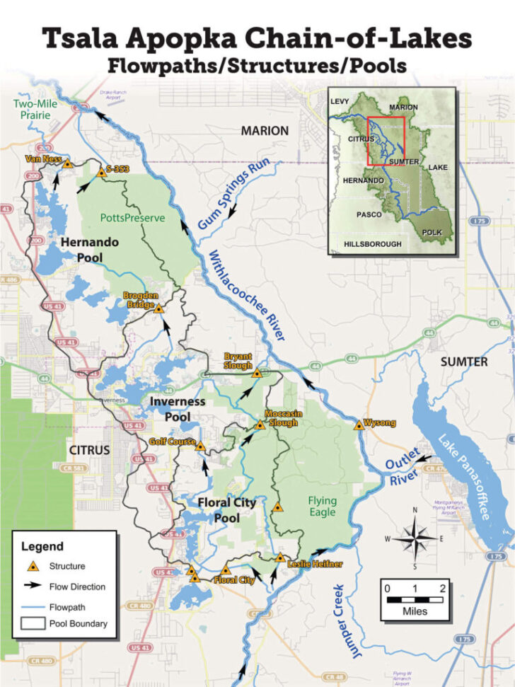 Map of Withlacoochee River Florida