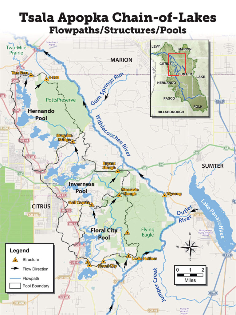 Less Freshwater Flowing To Lower Withlacoochee River - Florida within Map of Withlacoochee River Florida