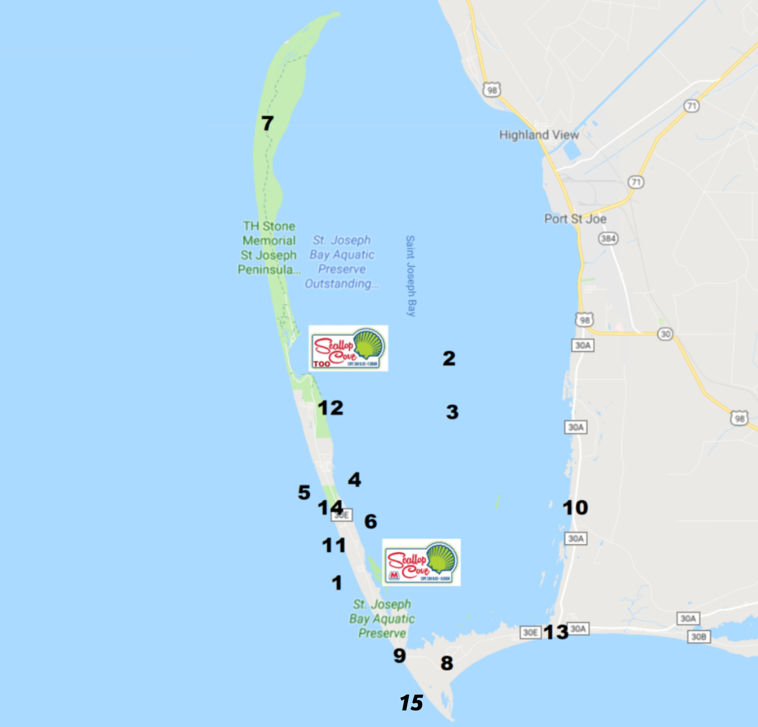 List Of Things To Do In Cape San Blas Florida With Map for Map of Cape San Blas Florida