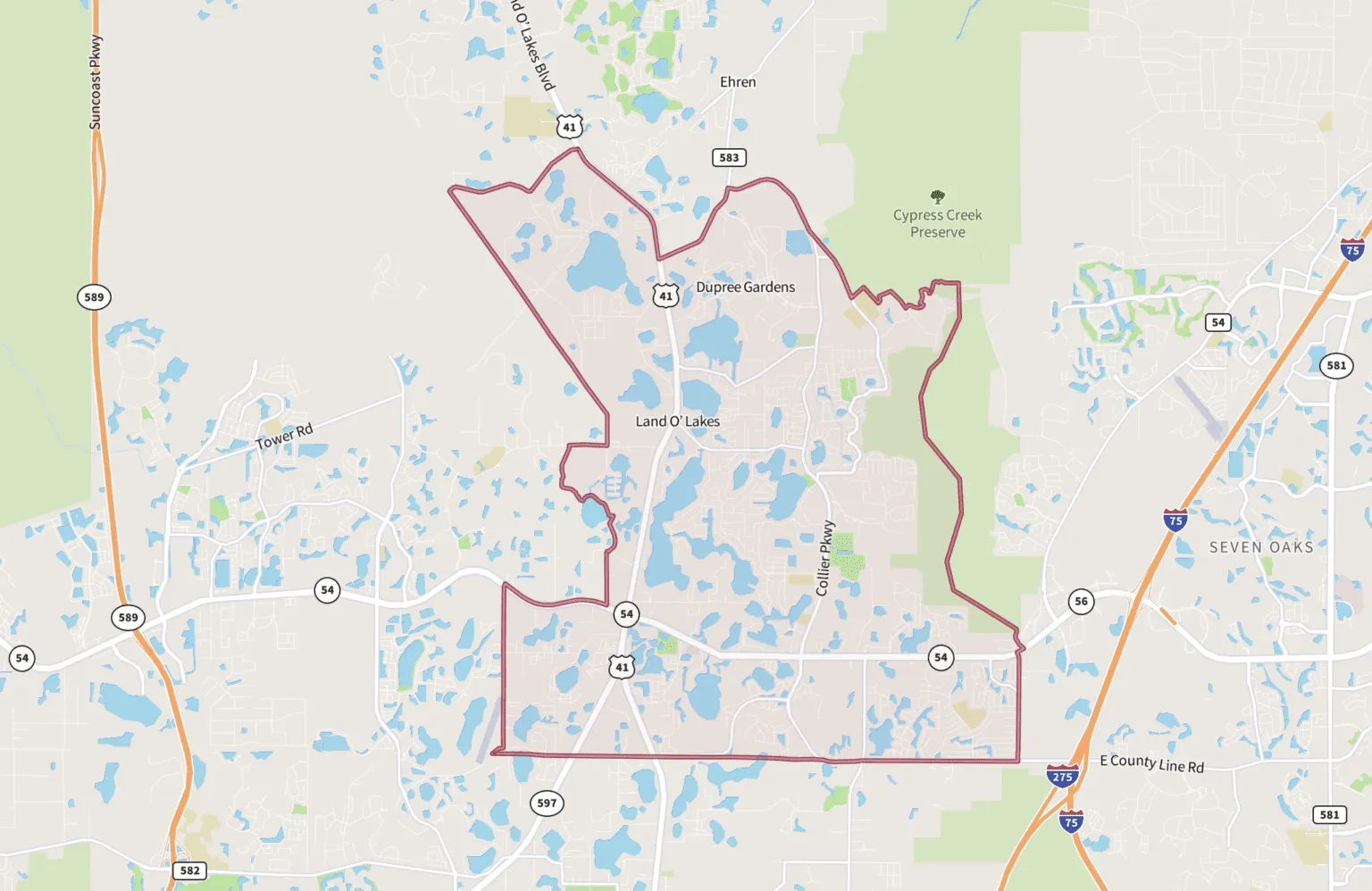 Living In Land O Lakes Florida within Map Of Florida Land O Lakes