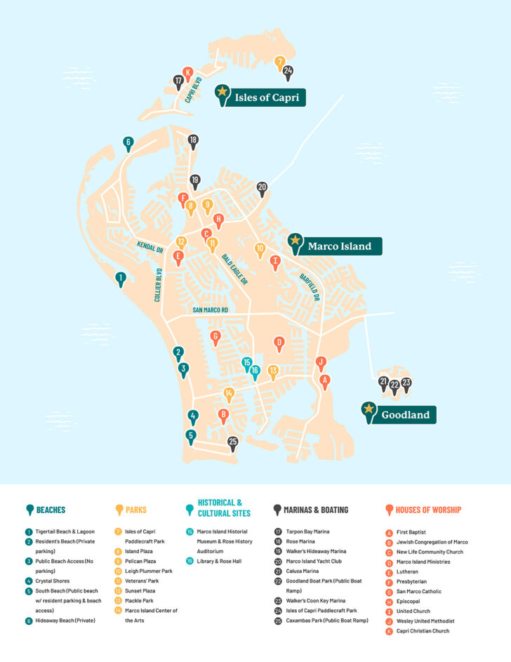 Map of Florida Marco Island Fl