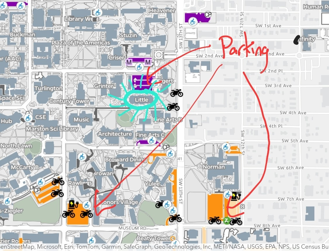 Location And Parking - Math Circle intended for University Of Florida Parking Map