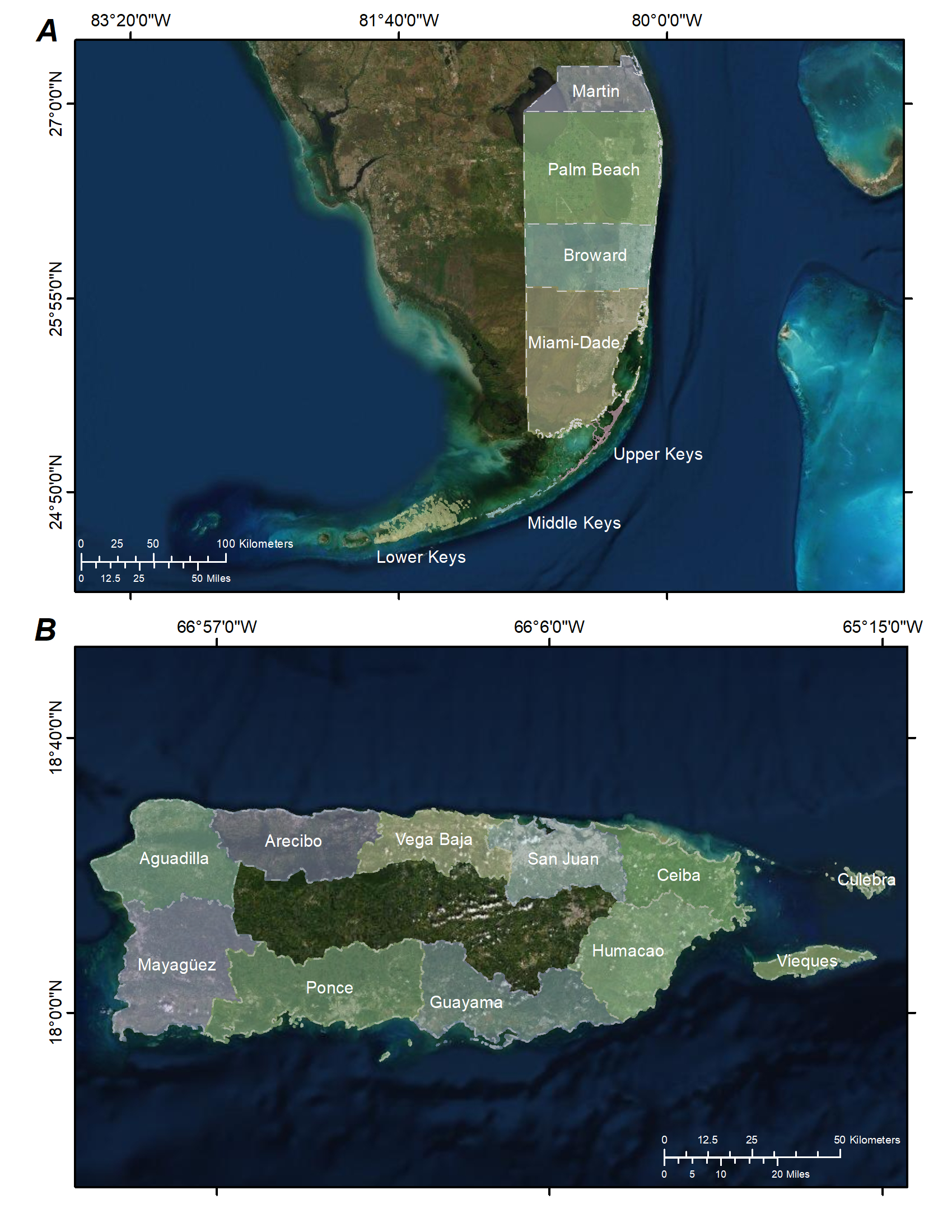 Location Map Of Zones Of Florida And Puerto Rico | U.s. Geological pertaining to Map Of Florida And Puerto Rico
