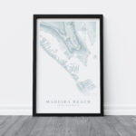 Madeira Beach Florida Map Print, Map Of Madeira Beach, Madiera In Map Of Florida Madeira Beach
