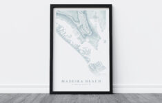 Madeira Beach Florida Map Print, Map Of Madeira Beach, Madiera in Map of Florida Madeira Beach