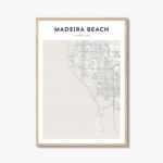 Madeira Beach Map Poster, Madeira Beach Map Print, Madeira Beach Throughout Madeira Beach Map Of Florida