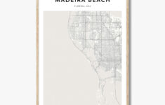 Madeira Beach Map Poster, Madeira Beach Map Print, Madeira Beach with Map Of Madeira Beach Florida
