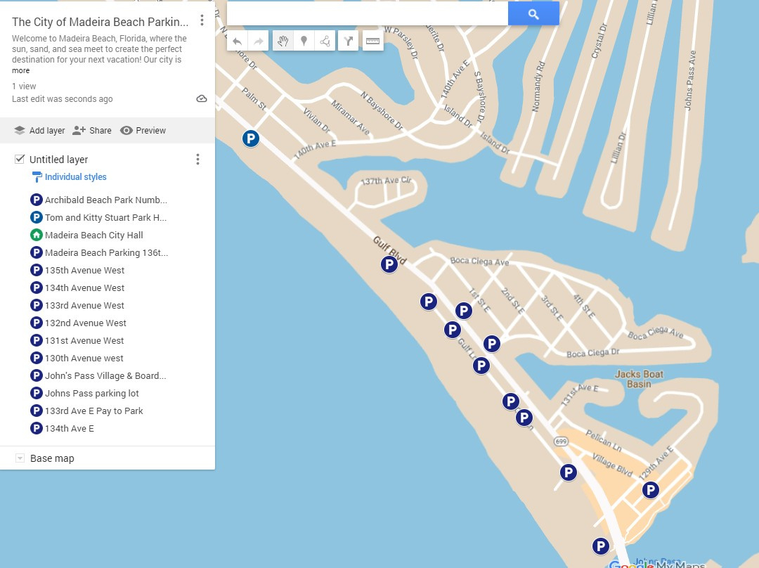 Madeira Beach Parking Map - Madeira Beach, Fl intended for Map Of Madeira Beach Florida
