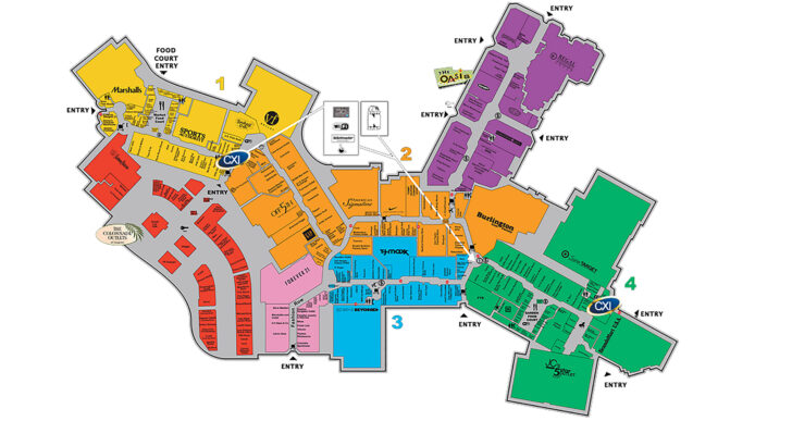 Map of Florida Mall Stores