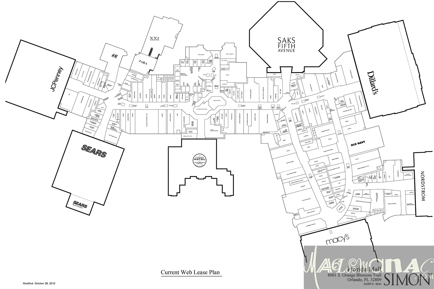 Mallmanac: The Florida Mall, Orlando, Fl intended for Florida Mall Map Of Stores