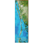 Manasota Key Nach Boca Grande Karte | Wand Kunstdruck Auf Echtholz In Map Of Manasota Key Florida