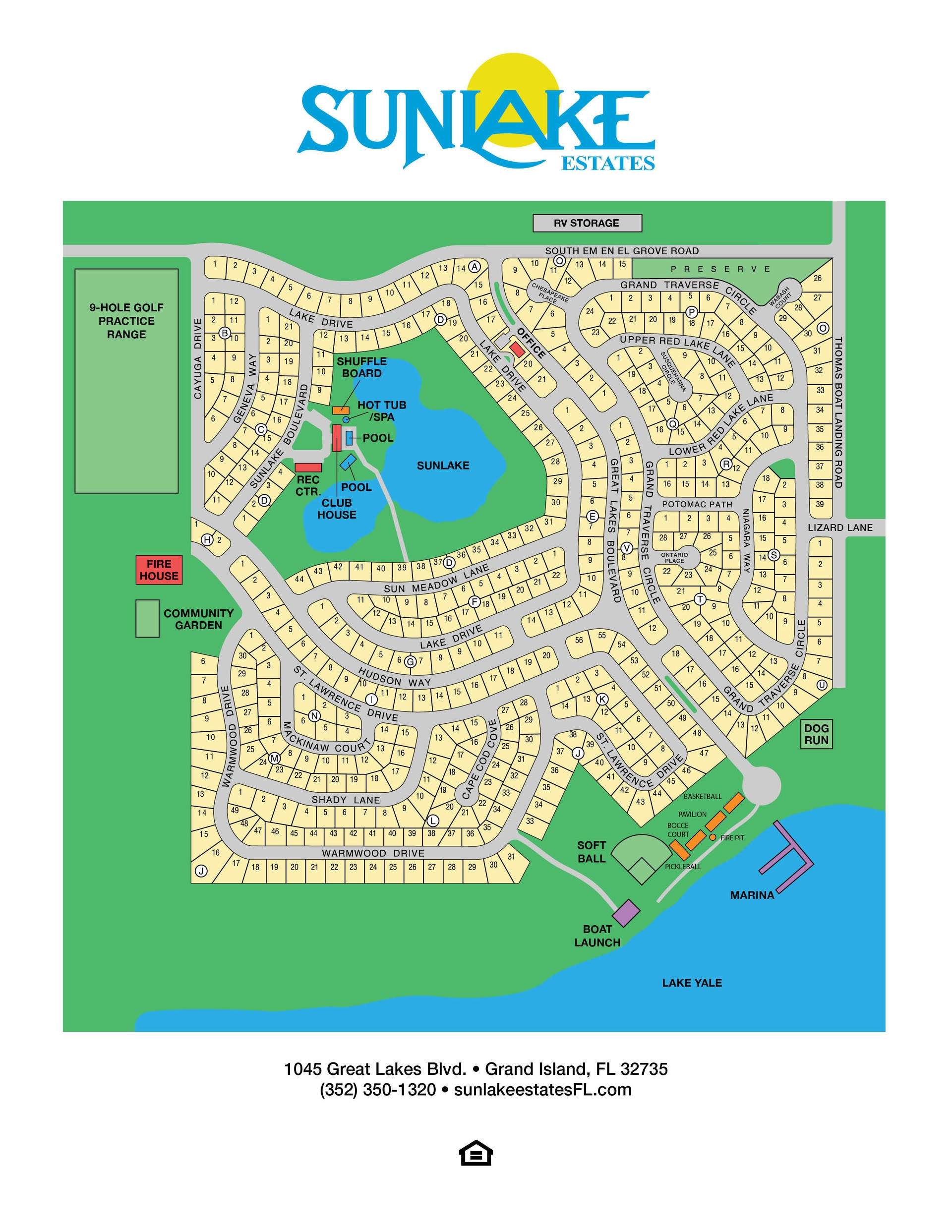 Manufactured Home Community In Grand Island, Florida | Sunlake Estates throughout Map Of Grand Island Florida