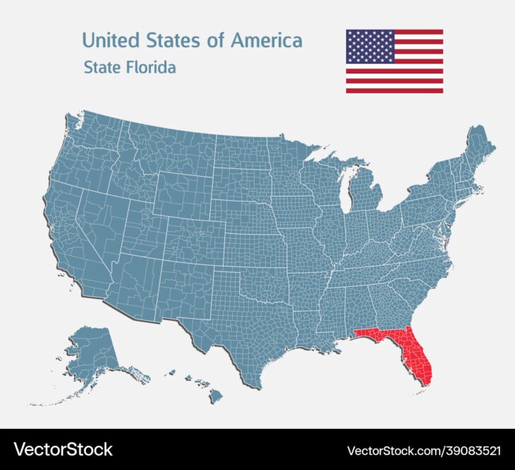 Where is Florida on the Map of America