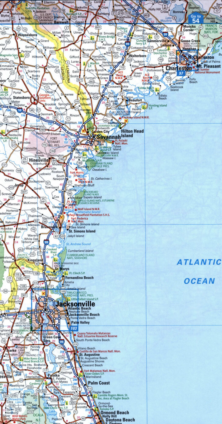Map of I 95 Florida