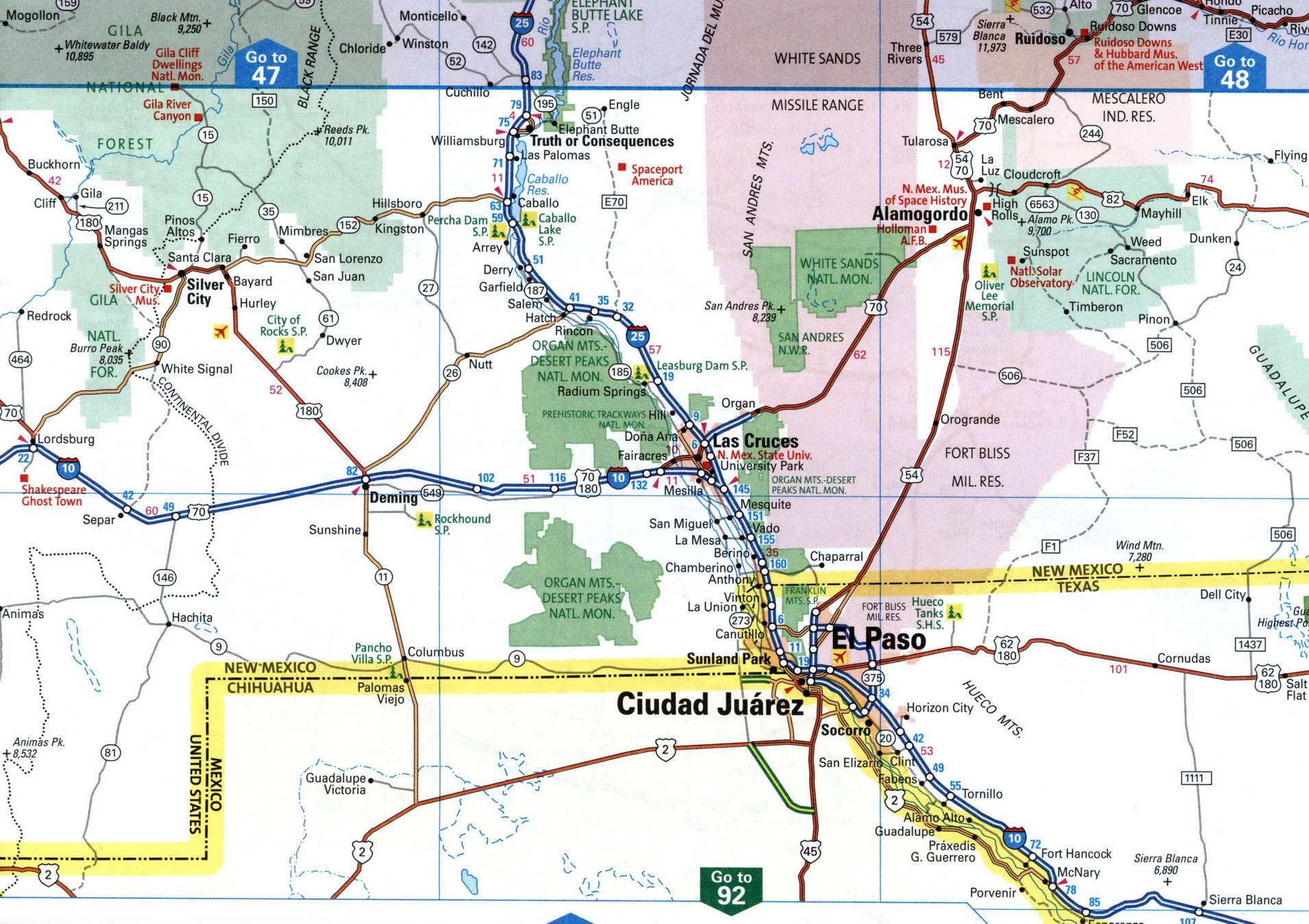 Map Interstate Highway I-10 California Texas Florida Route pertaining to Map of I10 in Florida
