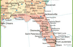 Map Of Alabama, Georgia And Florida – Ontheworldmap inside Map of South Georgia and North Florida