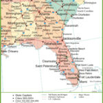Map Of Alabama, Georgia And Florida   Ontheworldmap With Regard To Map Of Florida And Georgia Cities