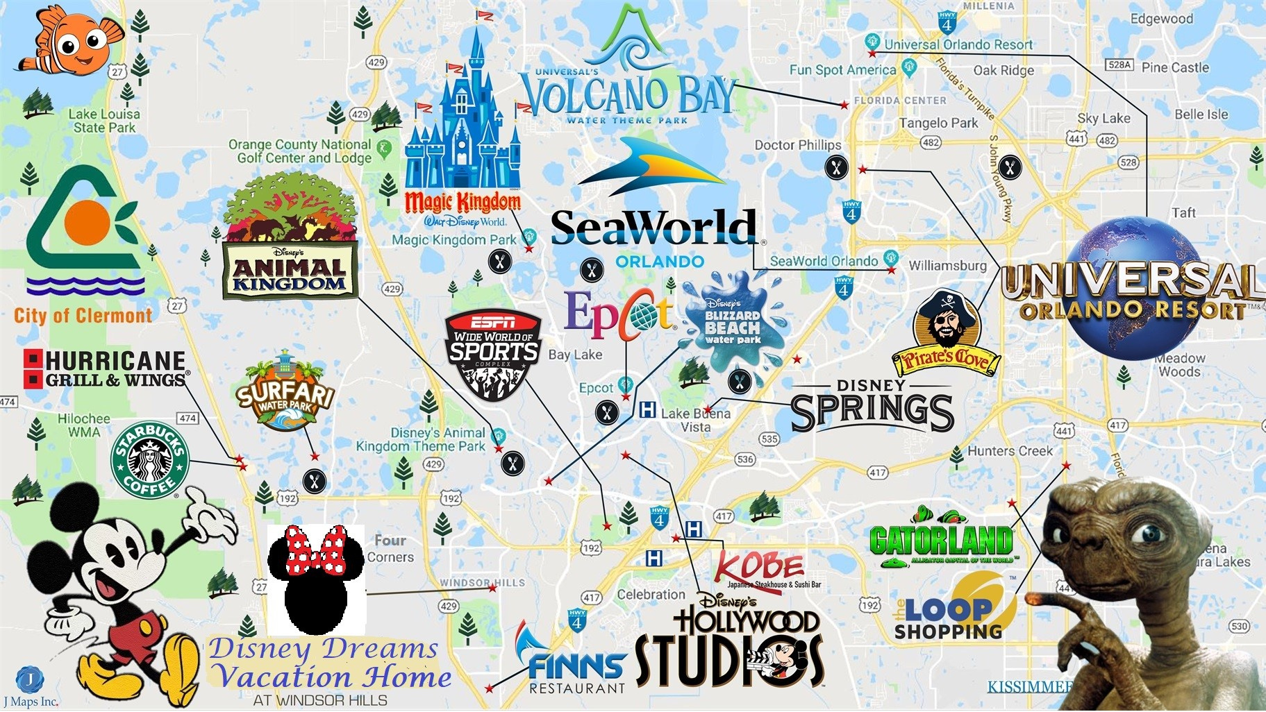 Map Of All Parks - Disney Dreams - Vacation Rental In Orlando regarding Map Of Theme Parks In Florida