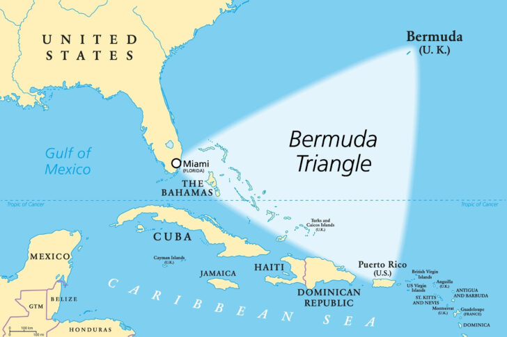 Map of Florida and Puerto Rico