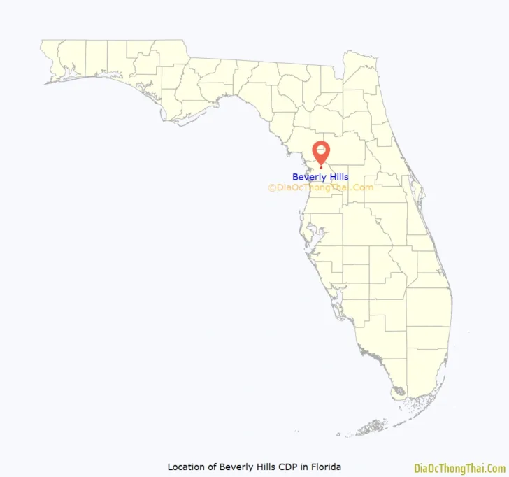 Map of Beverly Hills Florida