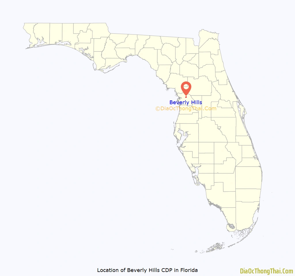 Map Of Beverly Hills Cdp, Florida - Thong Thai Real with Map of Beverly Hills Florida