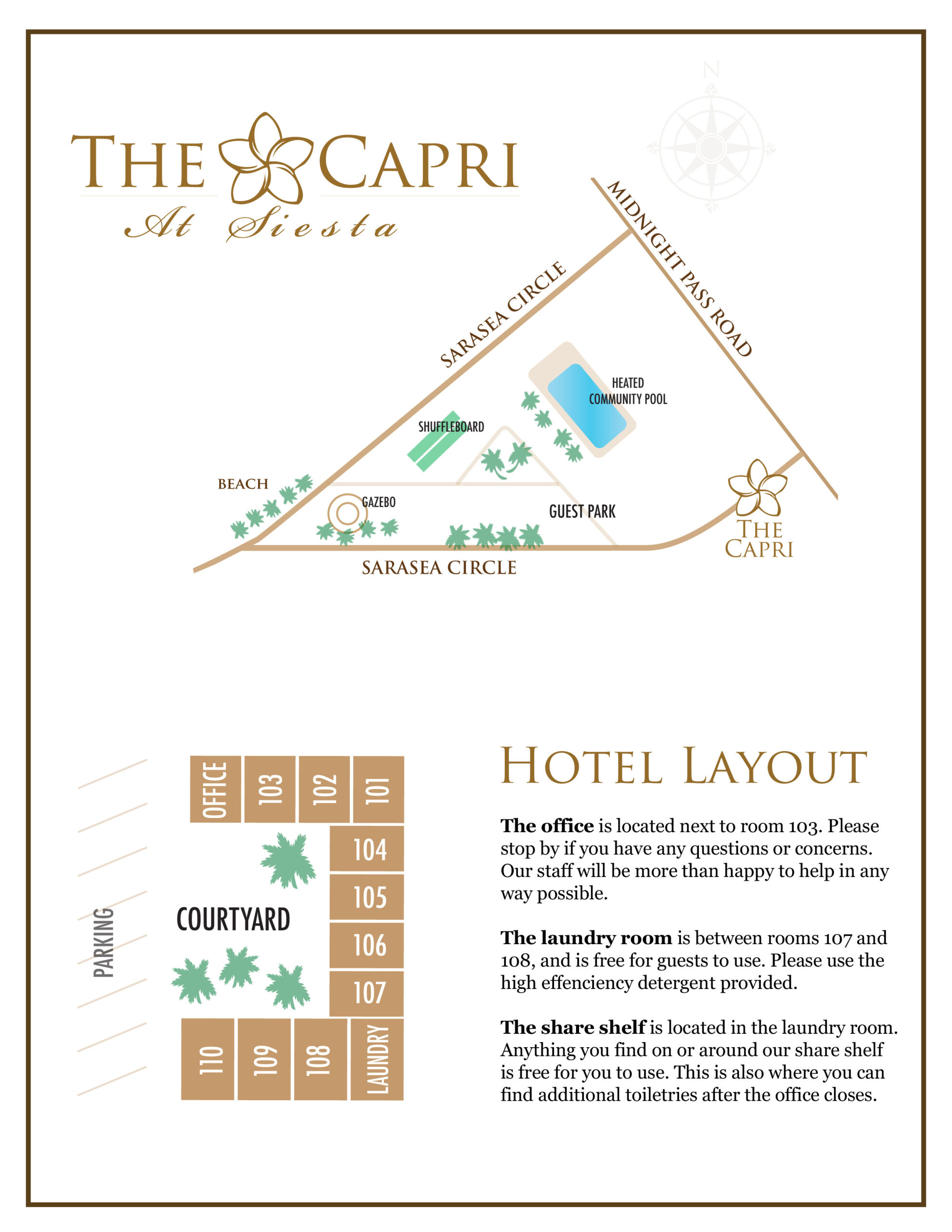 Map Of Capri | Capri At Siesta Hotel pertaining to Map of Hotels in Siesta Key Florida