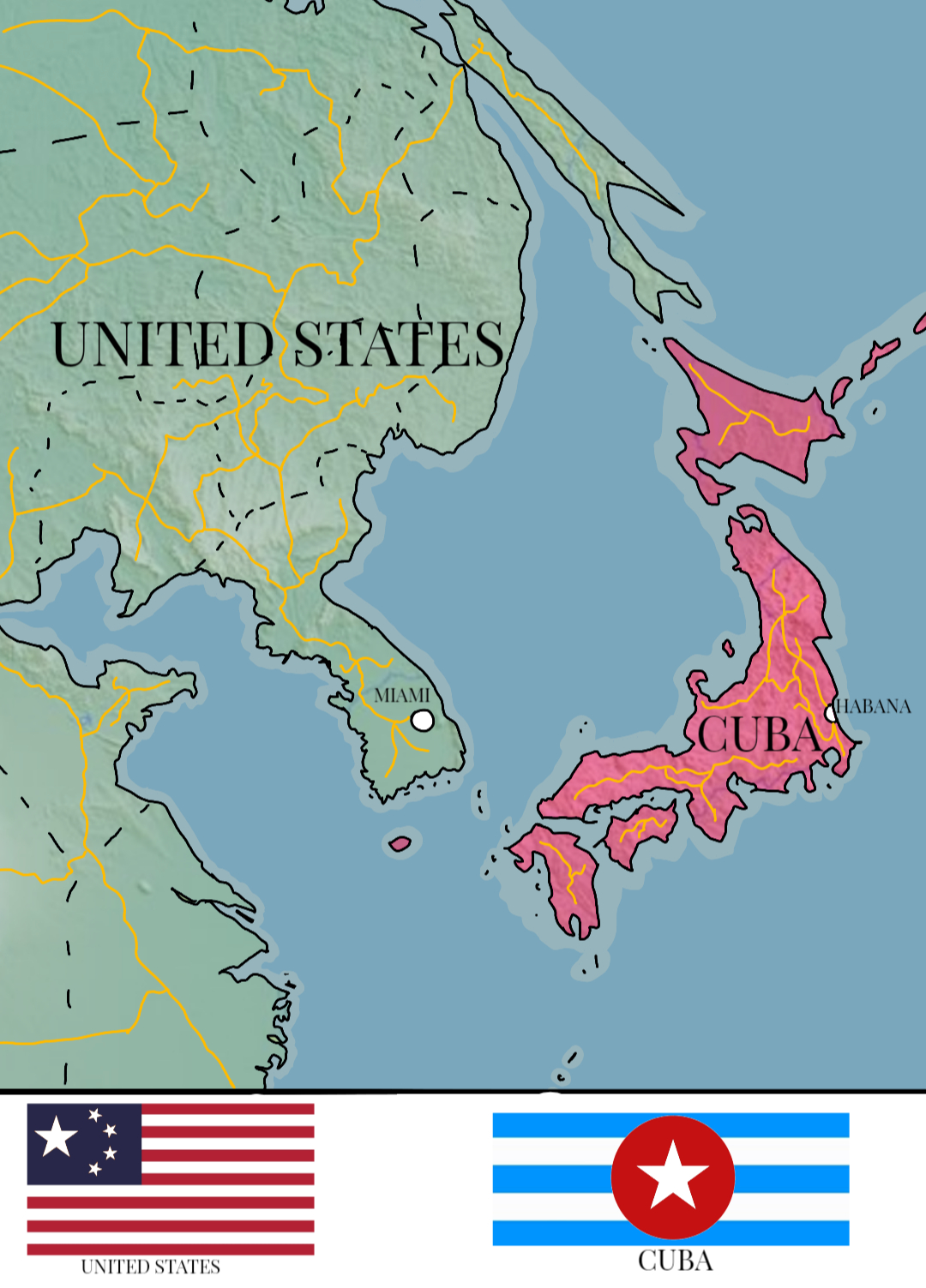 Map Of Cuba And Florida According To My Friend In The 8Th Grade with regard to Map Of Cuba To Florida