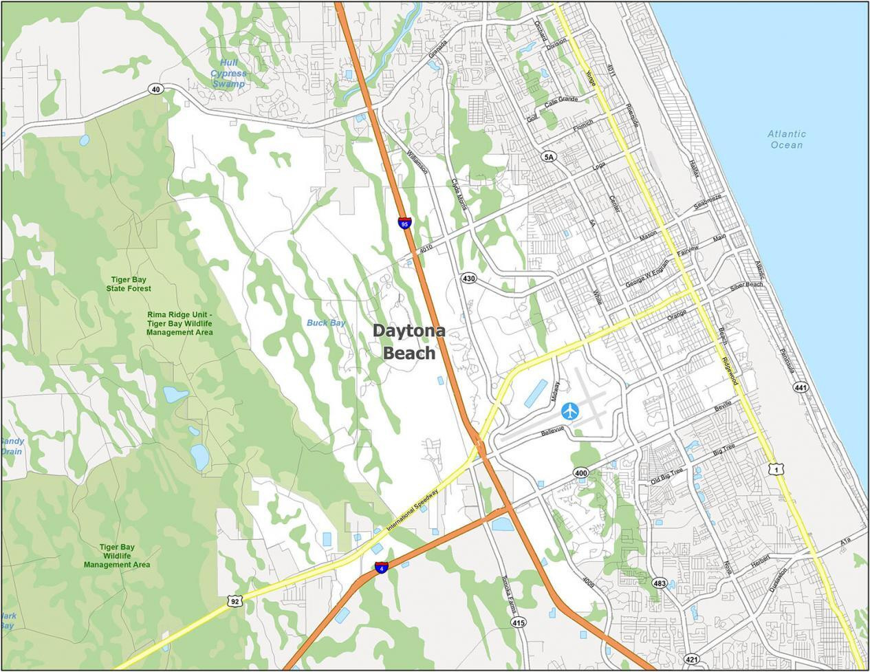 Map Of Daytona Beach, Florida - Gis Geography intended for Street Map Of Daytona Beach Florida
