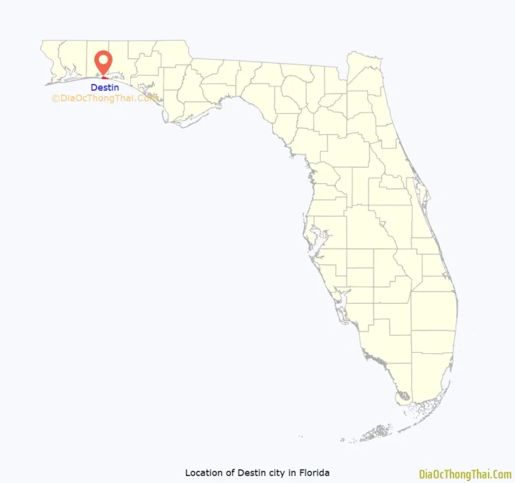 Where is Destin on the Map of Florida